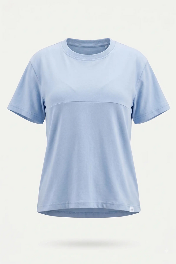 'No Fuss' Invisible Zip Feeding Cotton Tee