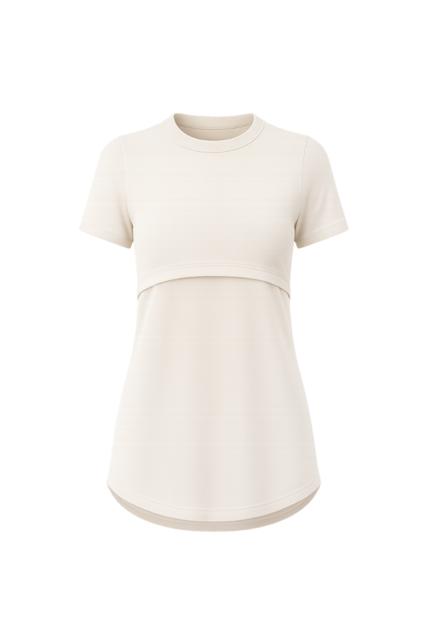 'Sundaying' Zipless Feeding Cotton Tee