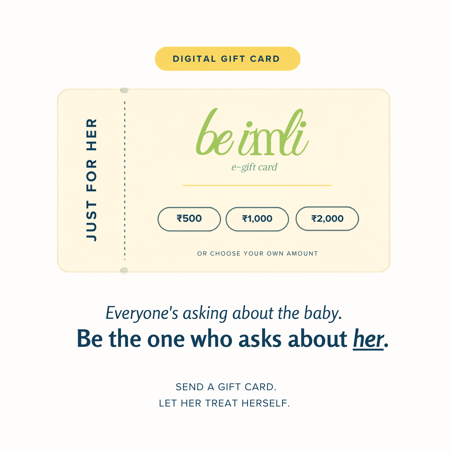 The 'be imli' gift card