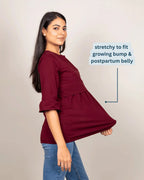 'Just In Case' Concealed Zipper Feeding Cotton Top