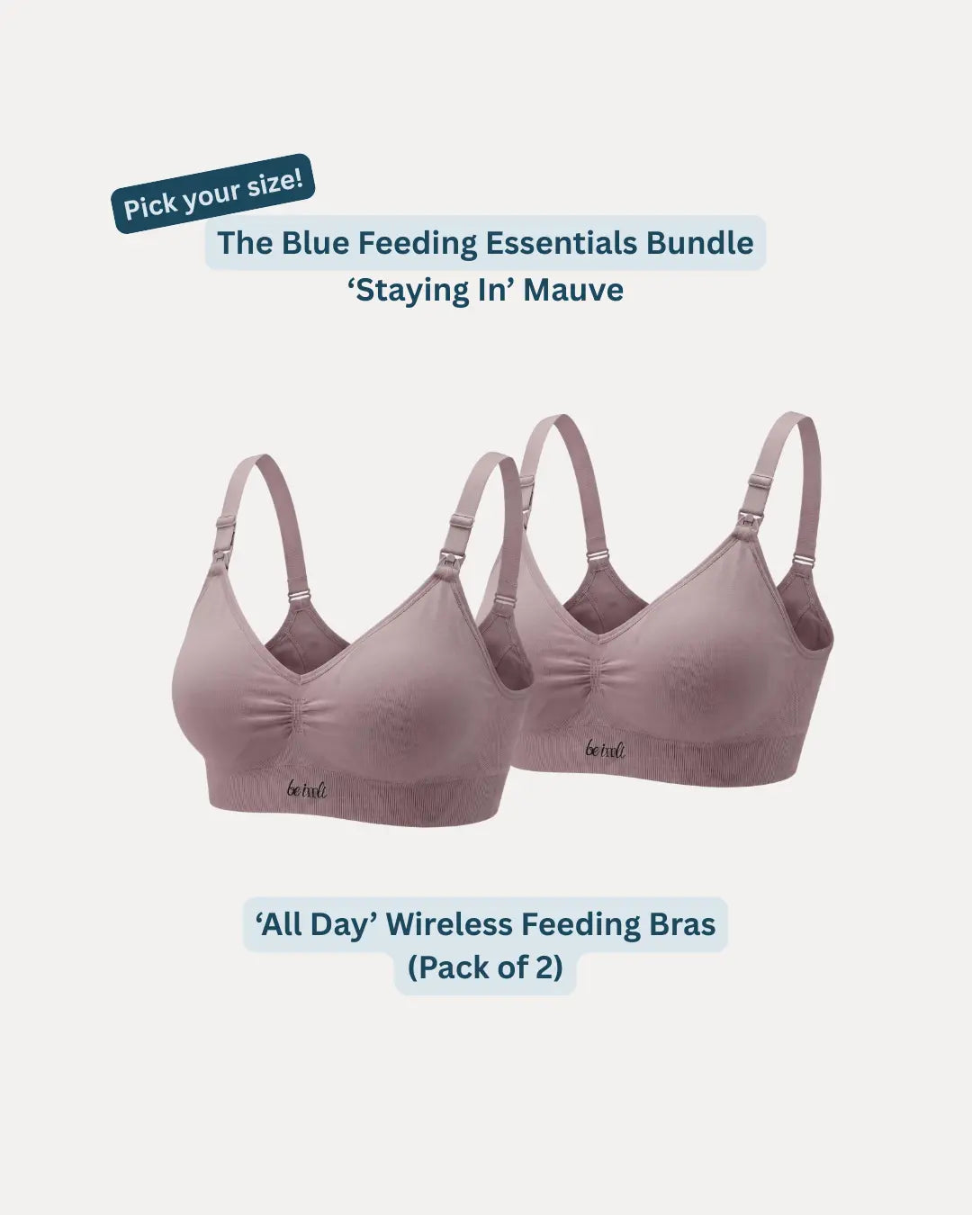 The 'All Day' Pack of 2 - Mauve