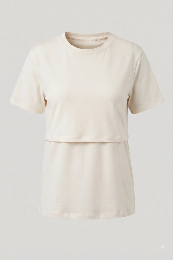 'Sundaying' Zipless Feeding Bamboo Cotton Tee