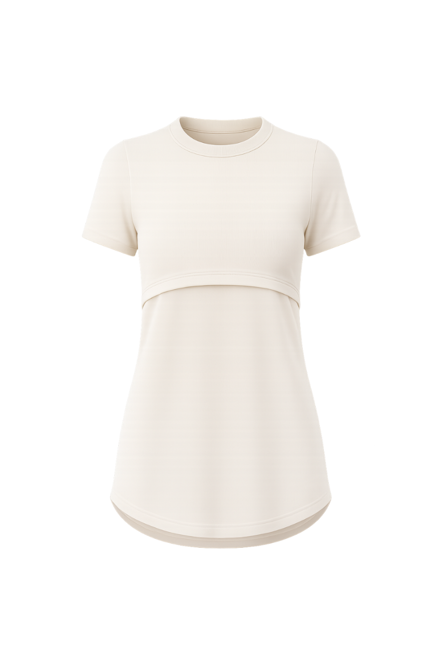 'Sundaying' Zipless Feeding Cotton Tee